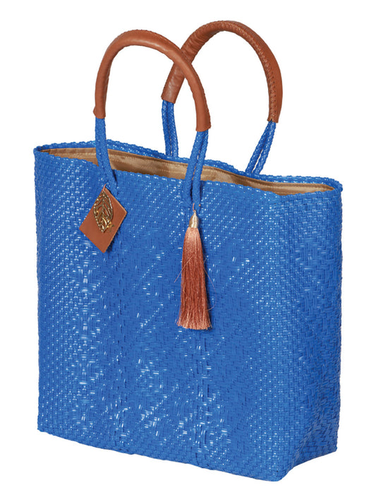 Bolso artesanal 100% polietileno Azul real 602119