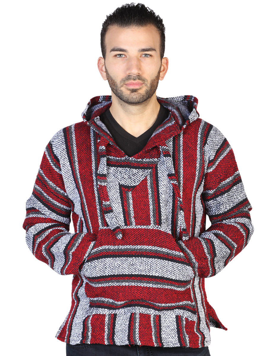 Sudadera artesanal mexicana 100% acrílico rojo 602557