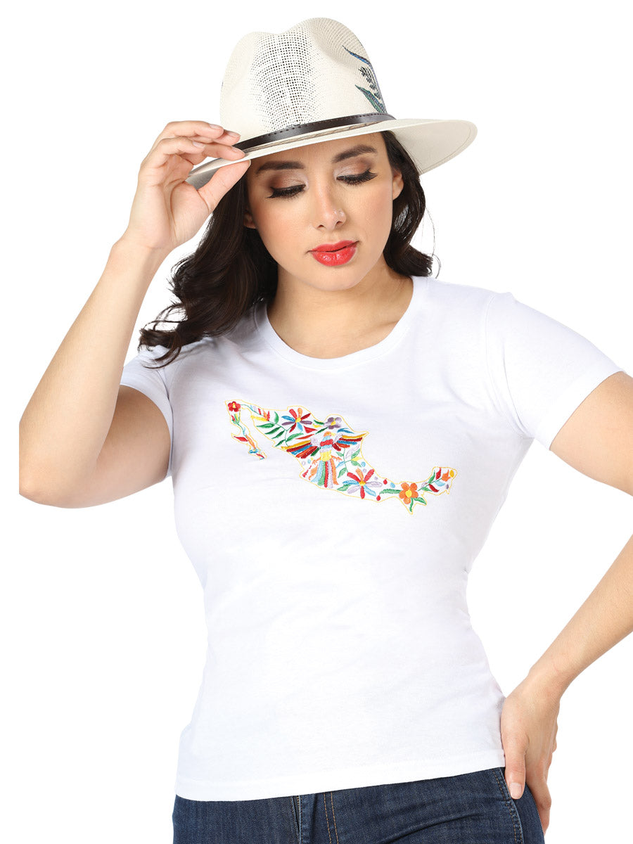 Camiseta blanca bordada artesanalmente 602753