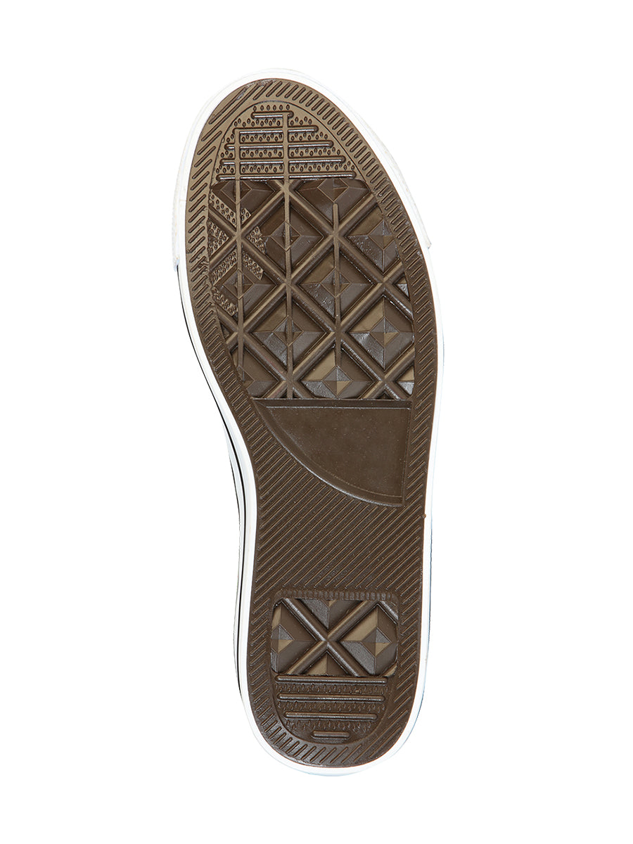 Zapatillas deportivas artesanales bordadas de lona textil negras 602783