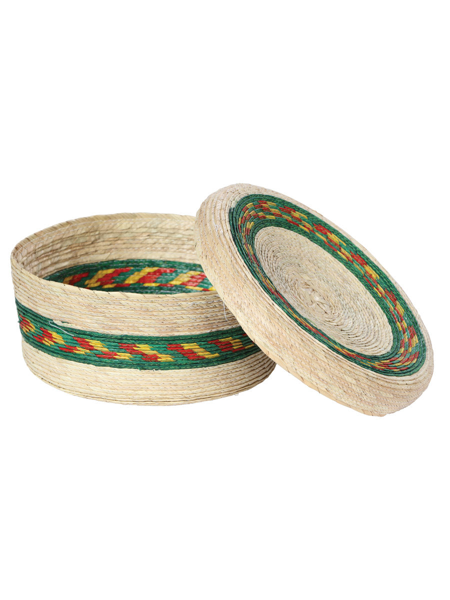 Calentador de tortillas artesanal 100% hoja de palma natural/verde 602931