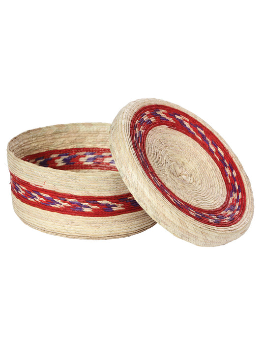 Calentador de tortillas artesanal 100% hoja de palma natural/rojo 602932