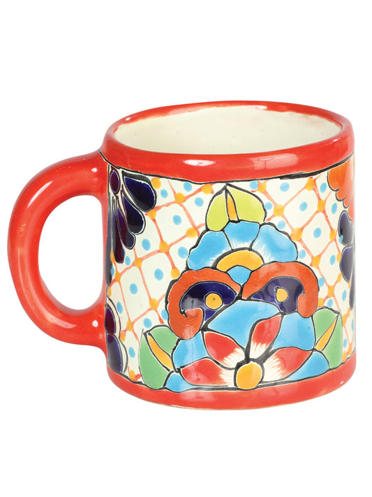 Taza de café decorativa artesanal Talavera Multicolor 603312