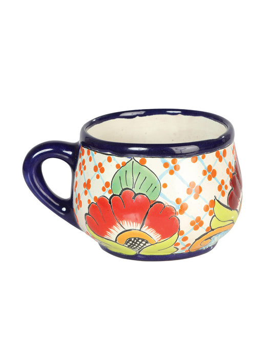 Taza de té decorativa artesanal Talavera Multicolor 603319