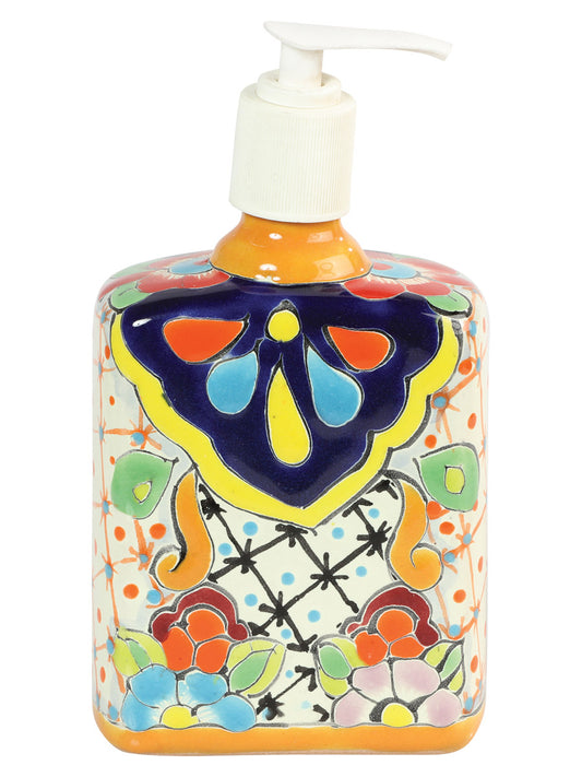 Dispensador de jabón decorativo artesanal Talavera Multicolor 603334