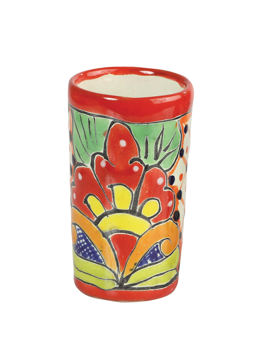 Vaso de chupito de tequila artesanal Talavera Multicolor 603338