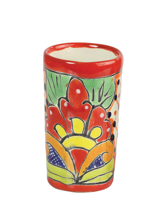 Vaso de chupito de tequila artesanal Talavera Multicolor 603338