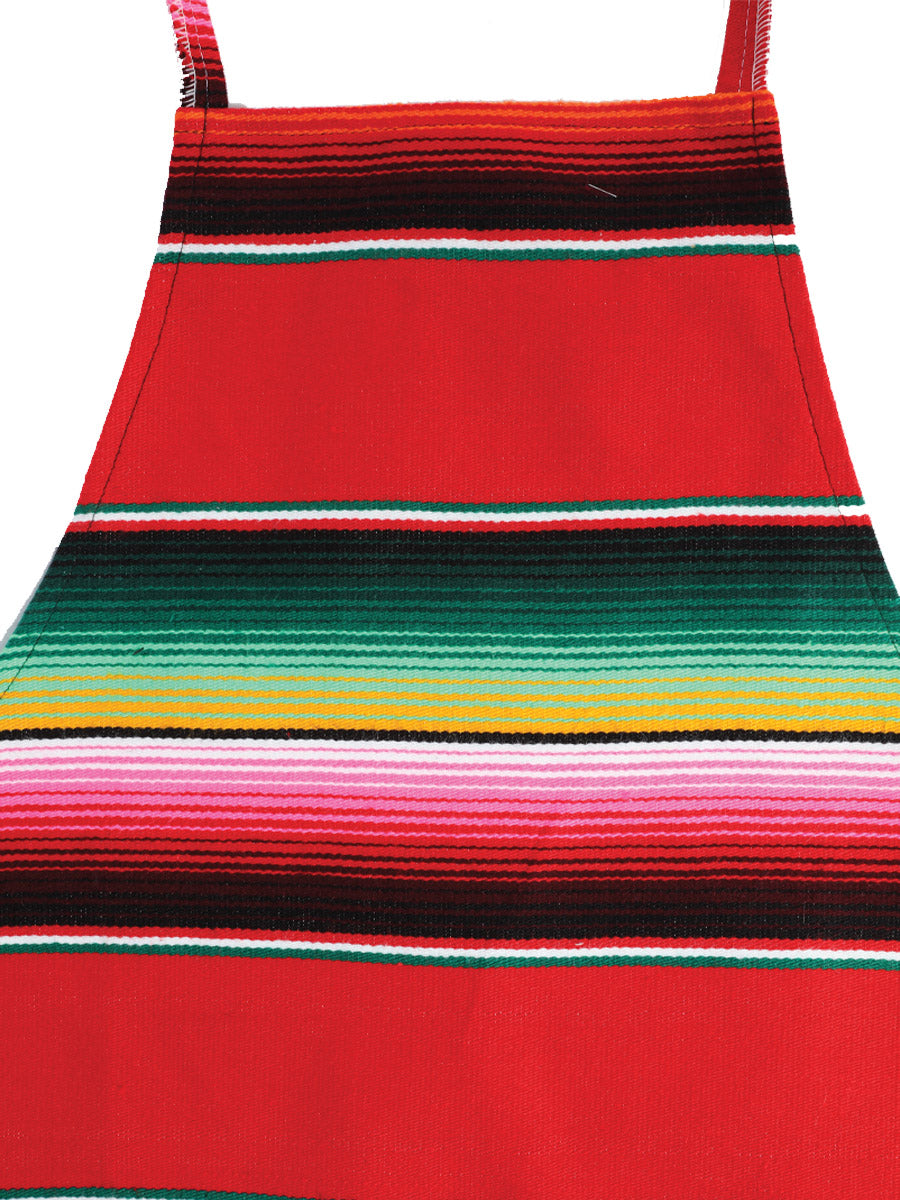 Delantal artesanal mexicano Zarape 100% Acrylan Rojo 603582