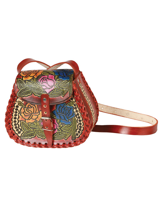 Bolso artesanal de piel multicolor 603678