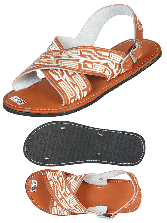 Sandalias artesanales mexicanas 50% cuero, 50% sintético natural 603787