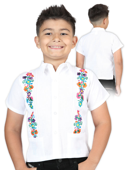 Camisa bordada artesanalmente, 100% algodón, blanca, 603981
