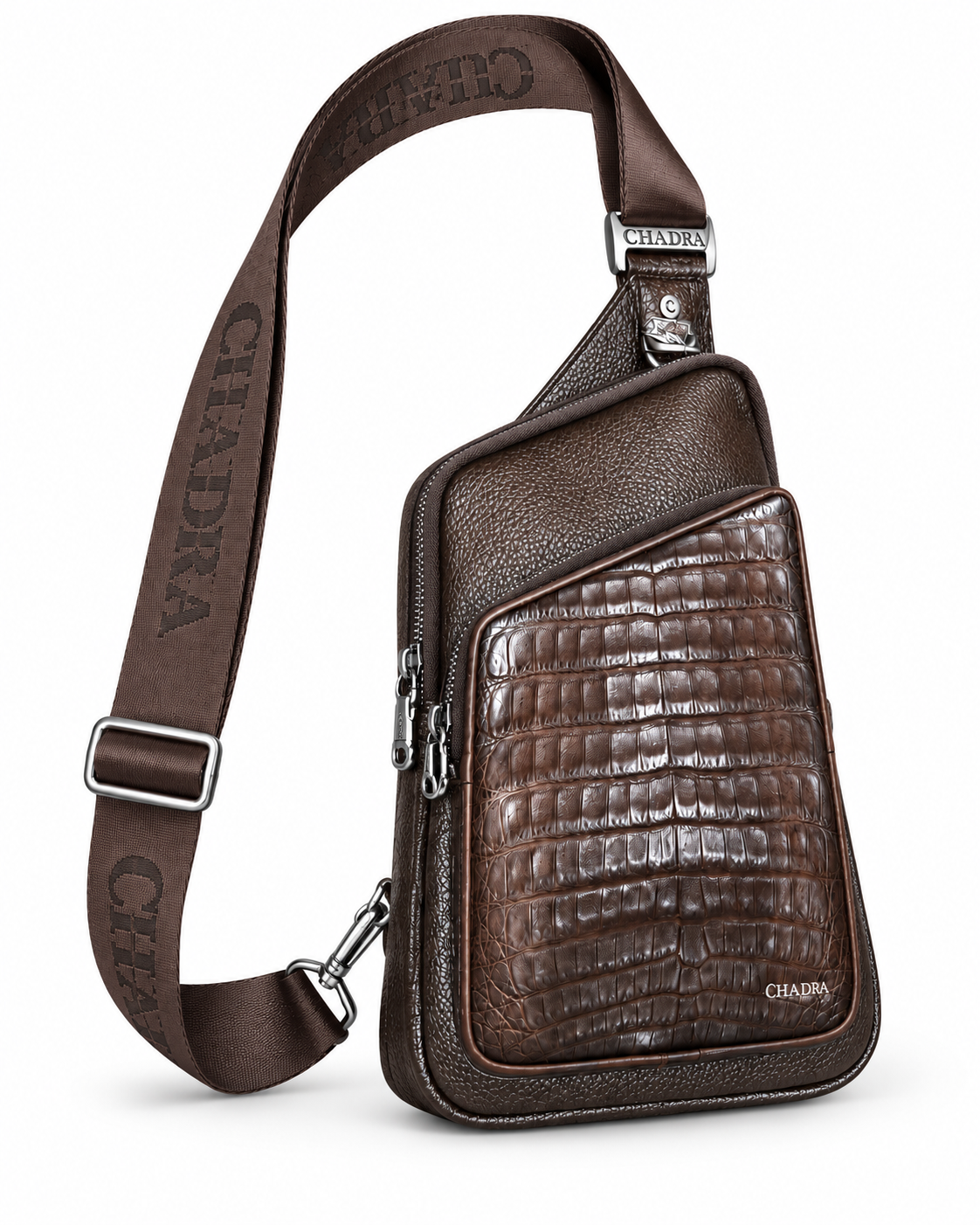 Men's Brown Leather Crossbody Sling Bag – Western Style
