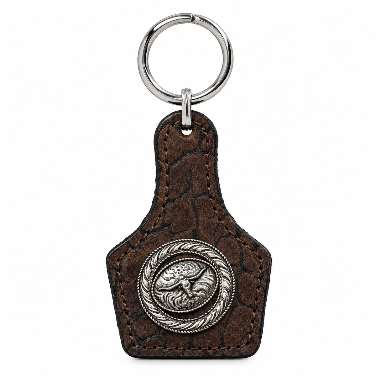 CR Heritage Leather Keychain