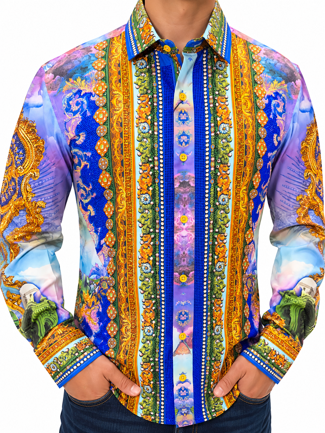 Camisa western san judas Tadeo-baroque edition