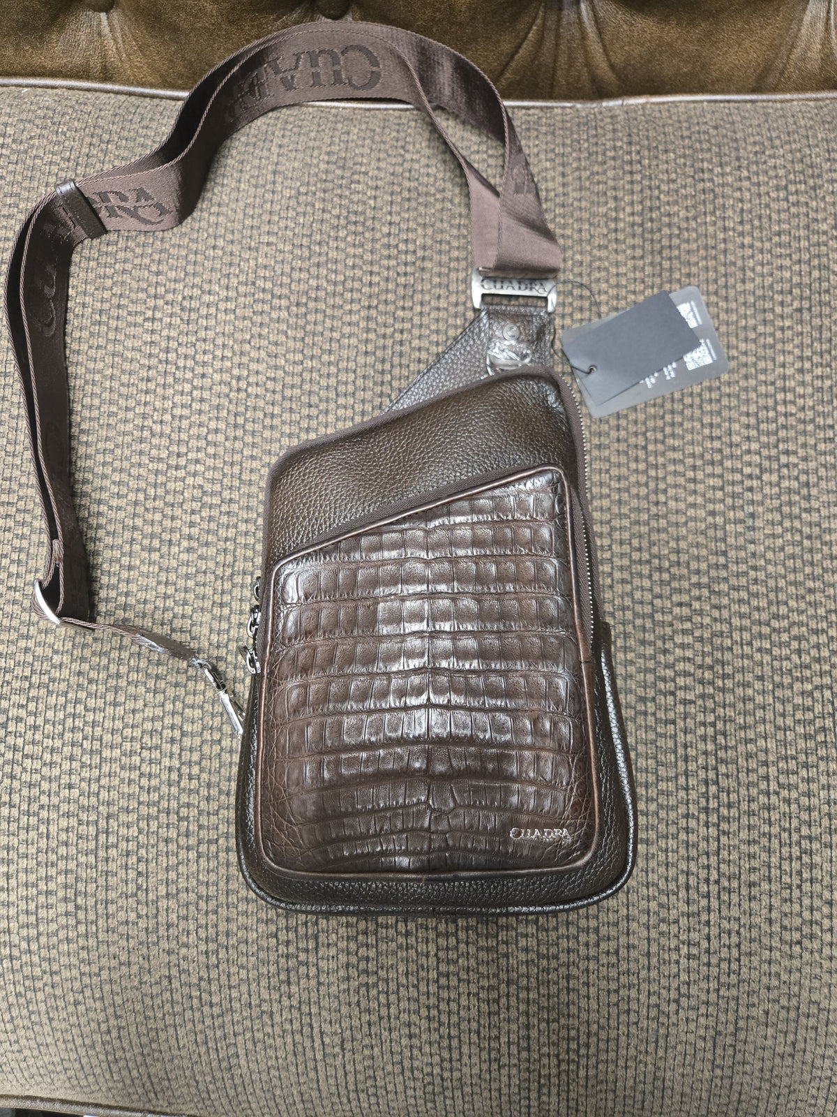 Men's Brown Leather Crossbody Sling Bag – Western Style