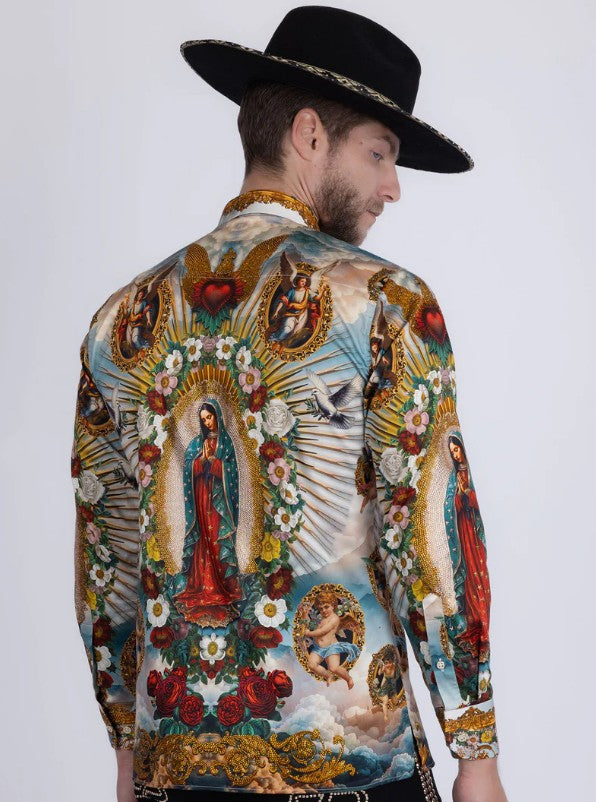 Our Lady of Guadalupe Rhinestone Long Sleeve Shirt